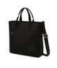 Jillstuart Men Acc Leather Patch Embossed Logo Black Nylon Tote Bag Juba6F550Bk