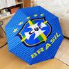 1PC Brazilian Football Emblem Printed Umbrella Folding umbrella, automatic umbrella 8-Frame for Travel, camping Fan gifts Christmas Gifts