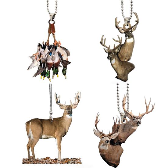 Подвеска в виде утки кряквы 2D, плоский акриловый олень, подвесное украшение, легко повесить
