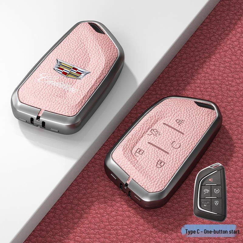 Кожаный чехол для ключа для Cadillac XT5/CT6/XT4/XTS и ATSL – Унисекс-дизайн с пряжкой