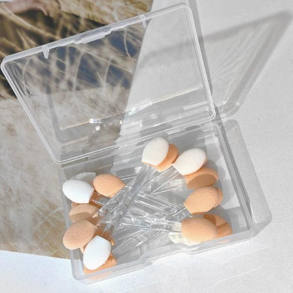 10pcs Multicolors Eyeshadow Stick Brush Double Sided Disposable Eyeshadow Brush Beauty Kit Brush