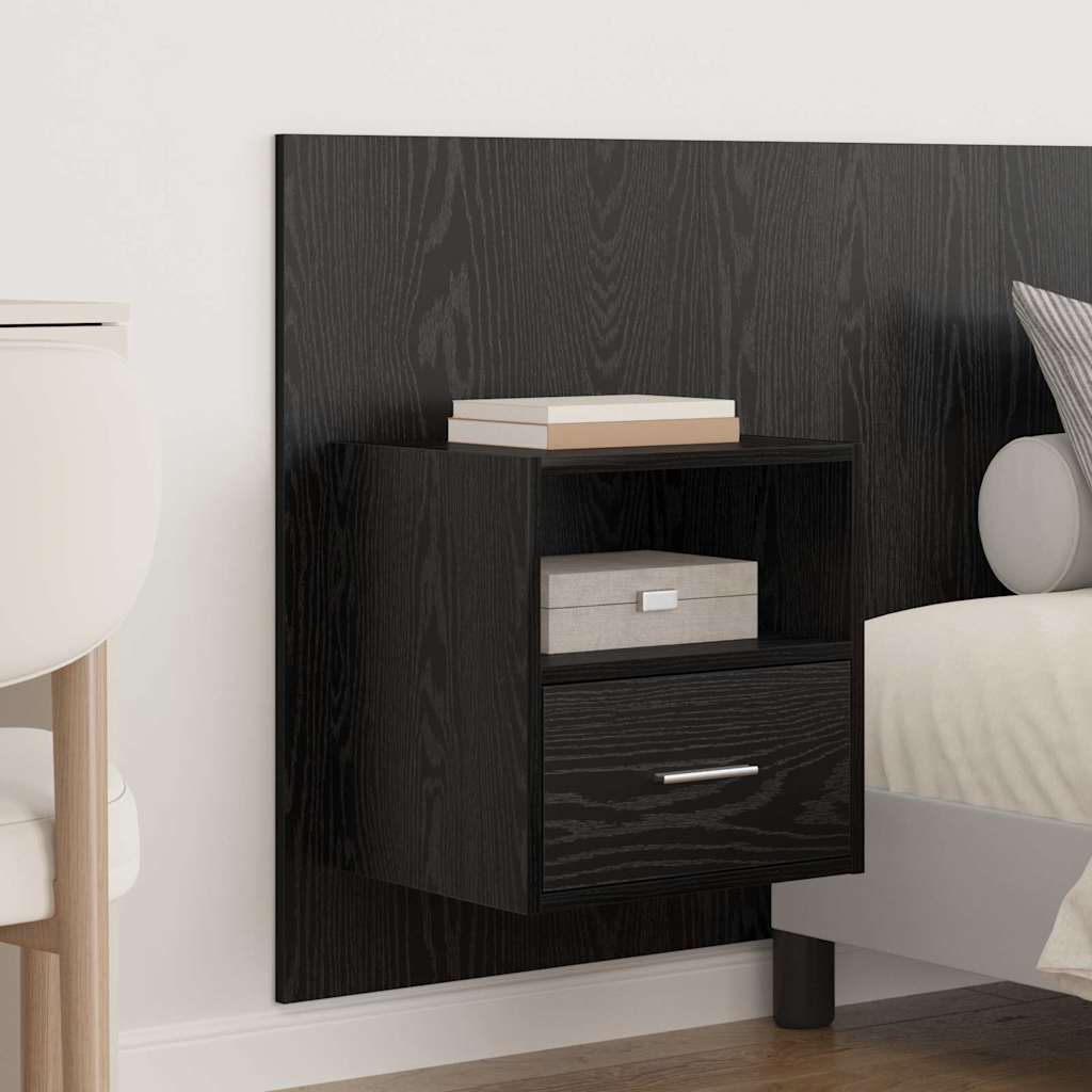 Headboard with Cabinets 3 pcs Black Oak Effect Wood Based Material