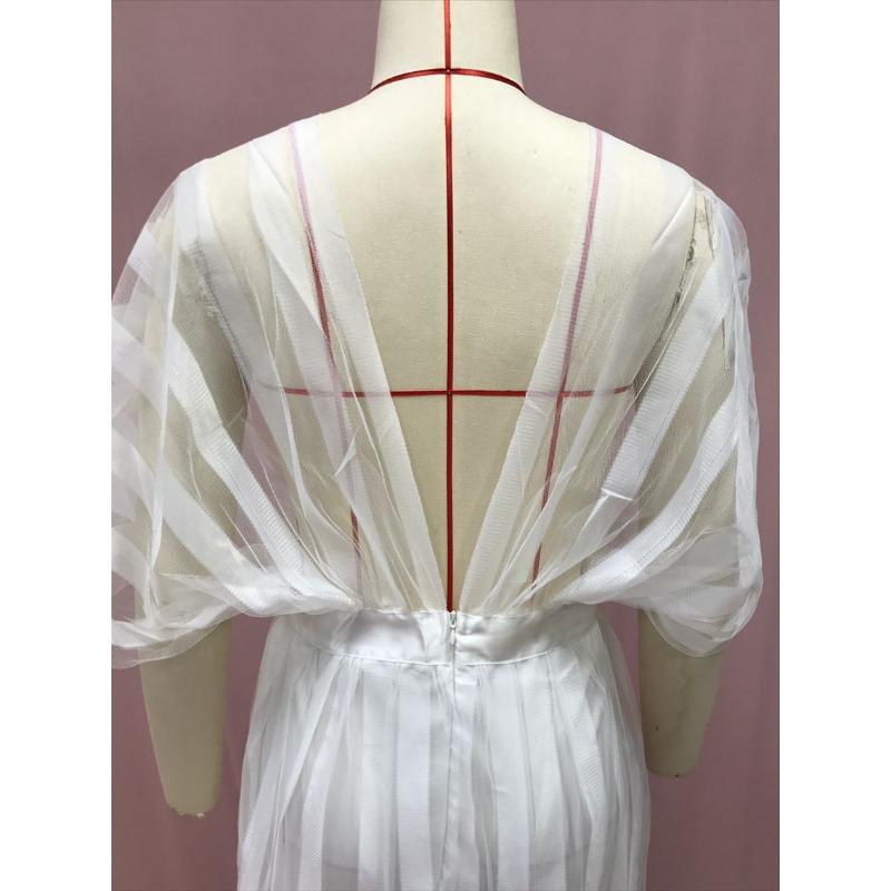 Женские летние узкие полые платья с v-образным вырезом и шалью