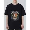 Black T-Shirt with Ac Dc Hells Bells Graphic Print for Casual Wear