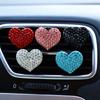 Heart-shaped Car Air Outlet Clip Creative Rhinestone Car Air Conditioning Air Outlet Perfume Decoration Clip Car Accessories