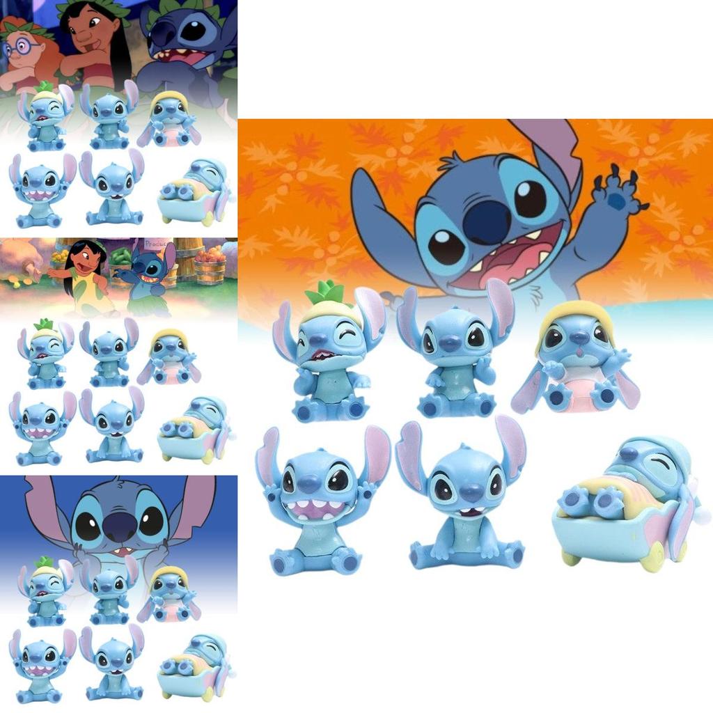 Charming Pvc Stitch Action Figures In Six Different Styles Perfect For Collectors