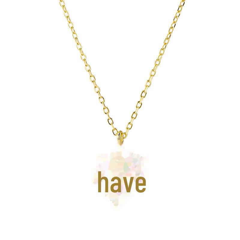 Banyan Tree 14K Gold-Plated Silver Korean Maple Leaf Clavicle Necklace for Women