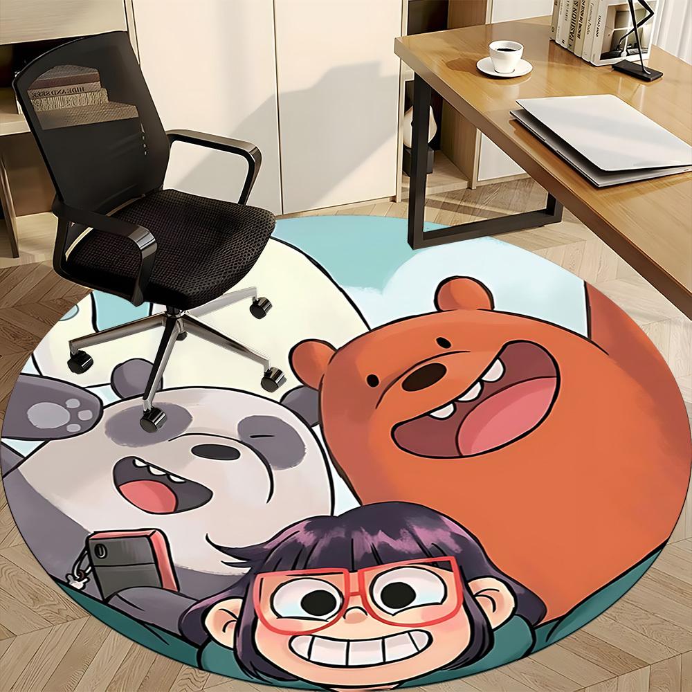 Коврик для пола We Bare Bears Friends Office, круглый, под офисные стулья, спальня, гостиная, декор для дома a1022119