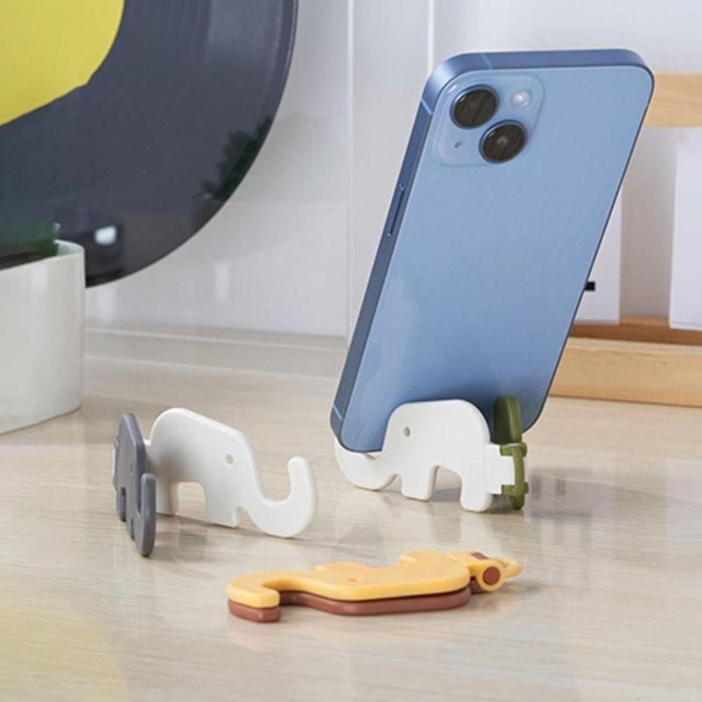 Foldable Elephant Phone Holder Key Chain Elephant Elephant Phone Bracket Keyring Key Ring Gift