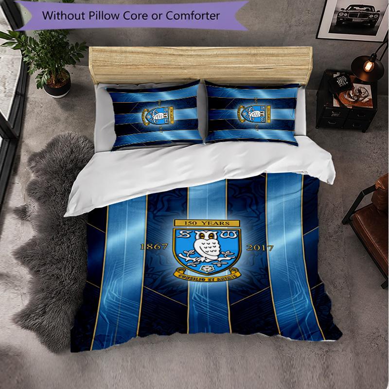 Sheffield Wednesday Themed Bedding 3Pcs Duvet Cover Set Decorative Bed Linen For Teen Room Home Decoration
