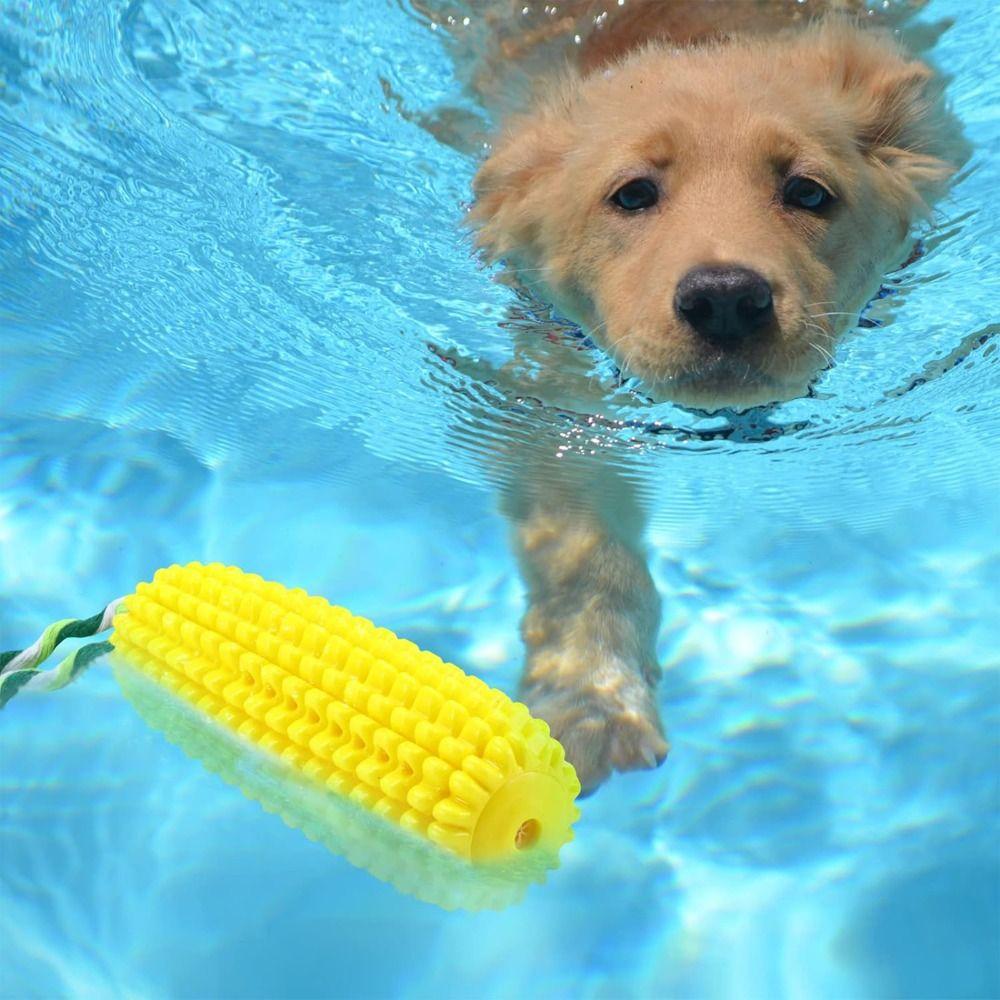 Indestructible Corn Squeaky Dog Toys Rubber Dental Chew Pet Toys New Dog Chew Toys