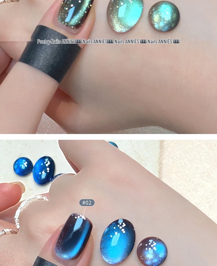 Ennisi Autumn Night Star River Cat Eye Nail Gel: Black, Chocolate Brown, Blue Bead Shades for 2025 A/W
