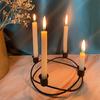 Candlestick Nordic Style Geometric Desktop Ornament Wrought Iron Dining Table Romantic Candle Holder Cup Home Supplies