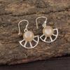 Peach Moonstone 925 Solid Sterling Silver Earrings, Handmade Gemstone Earrings Jewelry, Gifts For Wife Brand New Earrings