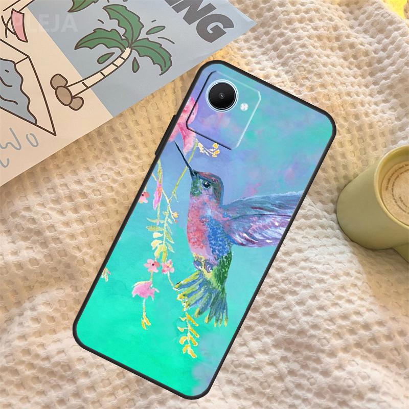 Hummingbird Case For Realme C55 C71 C67 C51 C75 C63 C61 C65 C53 C35 11 12 13 14 Pro Plus GT6 GT7 15 Pro
