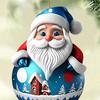 Yousheng Roly-poly Санта-Клаус подвеска 2D акриловая подвеска украшение на рождественскую елку мультяшный Санта украшение для каминной полки автомобиля рюкзак