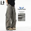 :CHOCOOLATE Men's Loose Fit Straight Leg Multi-Pocket Cargo Pants