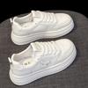Leather Platform White Shoes Women's Spring and Autumn New Versatile Casual Sports Shoes Board Shoes Summer Breathable Women's Shoes