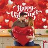 115cmx180cm Red Love Heart Background Romantic Happy Valentine's Day Banner  Photo Booth