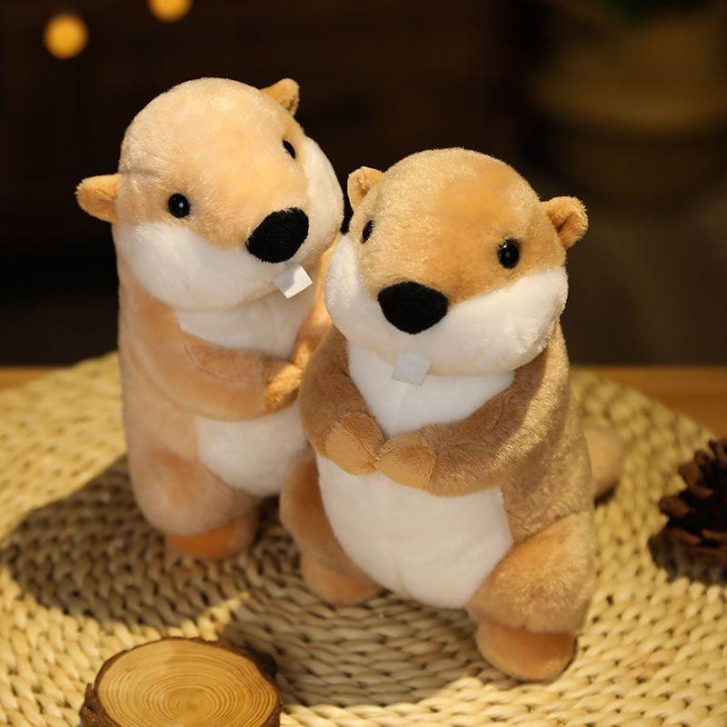 Realistic Beaver Plush Toy Large Teeth Spongy Filling Perfect Birthday Gift