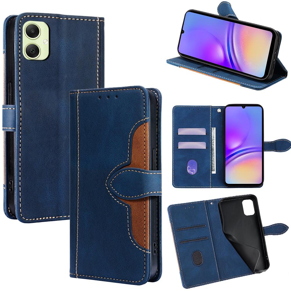 For Samsung Galaxy A05 4G Case Leather Wallet Phone Cover with Straw Hat Magnetic Clasp