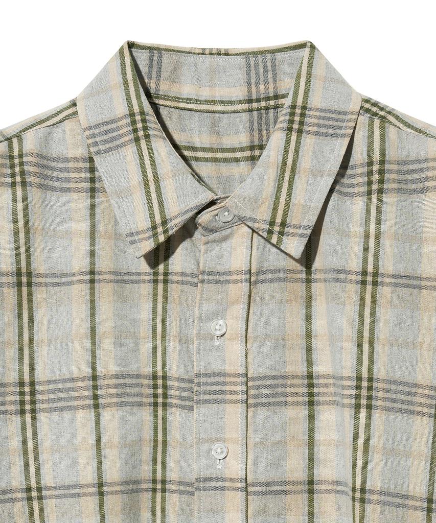 STANDARDERROR 87-Stan071 Мягкая винтажная клетчатая рубашка оверсайз с коротким рукавом