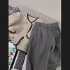 CHAO Recommended: Women's Dark Gray Cashmere Wide-Leg, High-Waist, Loose Woolen Pants for Autumn/Winter