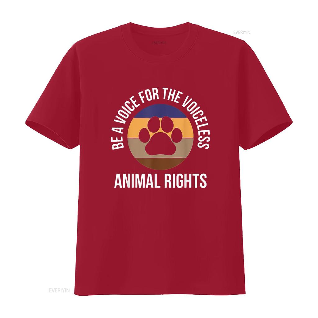 Be A Voice For The Voiceless Animal Rights Mens T Shirt Black 4X Large vintage Washed fashion Comfortable Stretched Breathable