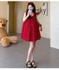2026 Summer Sleeveless Maternity Doll Dress - Age-Reducing, Hollow Out, Loose Fit, Sweet Belly Covering Vest Design