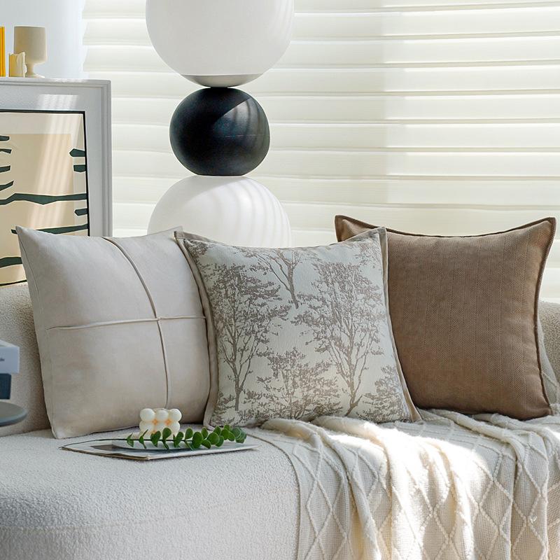 Коричневая подушка, Античный стиль, Наволочка в стиле ретро, Французский стиль, Гостиная, Диван-кровать, Подушка, Подушка для эркерного окна, Подушка для поясницы