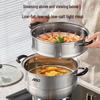 ASD 28cm Stainless Steel Double-Layer Steamer Pot