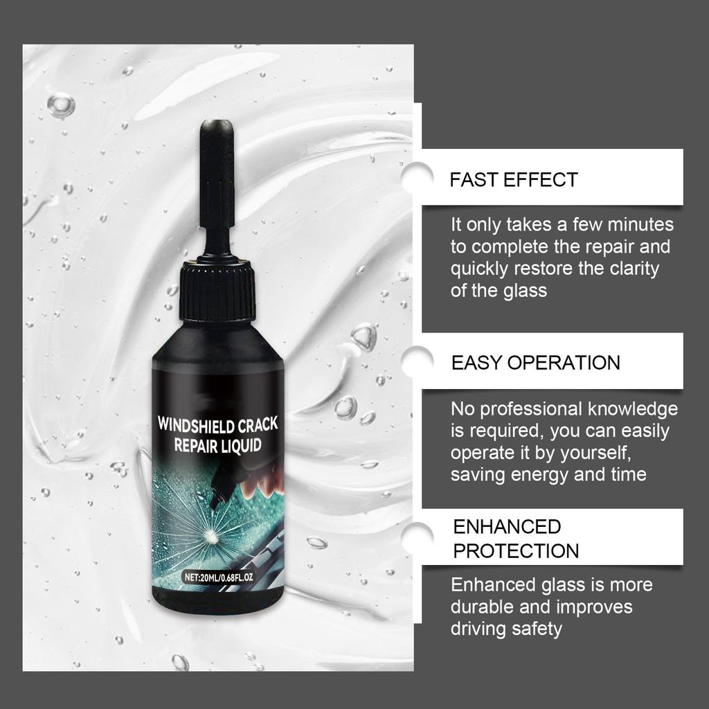 Набор для ремонта трещин на лобовом стекле, набор для ремонта сколов и трещин на лобовом стекле автомобиля, инструменты для ремонта автомобиля 20 мл