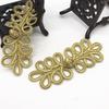 2pcs Handcrafted Gold Frog Clasps Traditional Qipao Knot Buttons for Hanfu & Cheongsam Attire