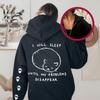 I Will Sleep Until My Problems Disappear Print Women Hoody Hoodies Hip Hop Hoodies Lazy Cat Casual Pullovers Zip Up Woman Hoodie