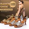 Mid Heel Latin Shoes Woman Latin Dance Shoes Ladies Dance Shoes for Women Ballroom Dance Shoes 7CM Heel