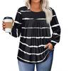 Womens Plus Size Tops Long Sleeve Shirts Round Neck Flowy Tunic Casual Loose Blouse L-5X
