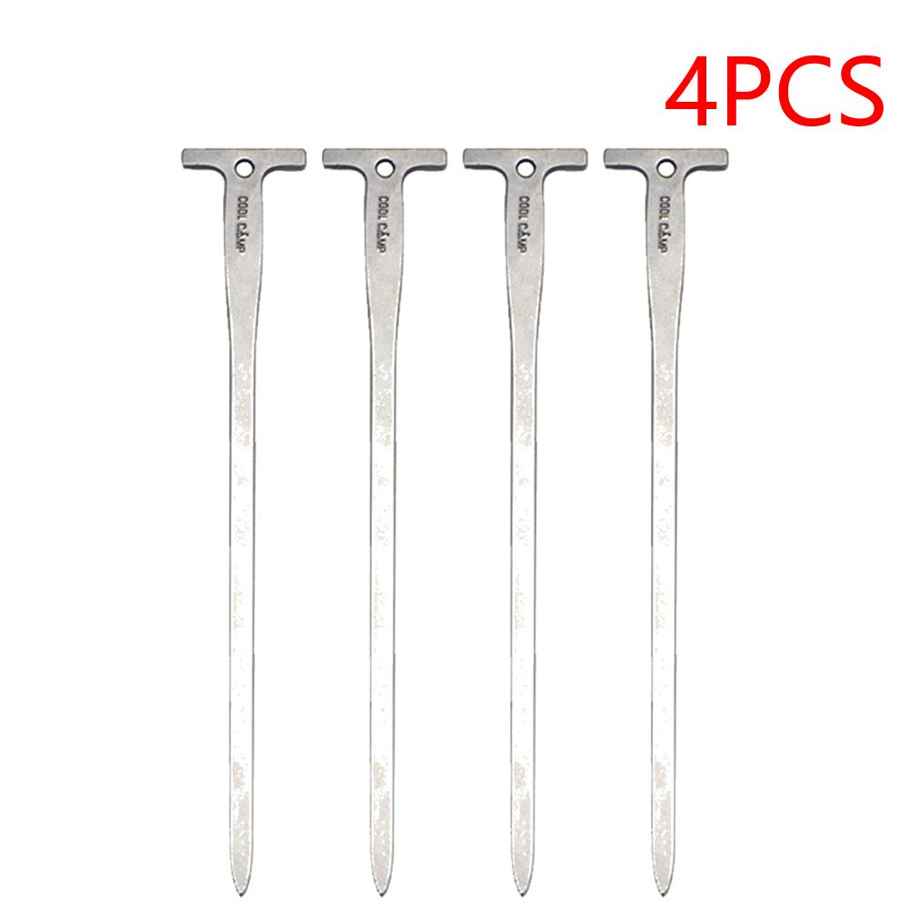 4-20PCS 12cm Tent Ground Stakes with Hole Hiking Tent Nails Stainless Steel Camping Tent Spikes for Camping Canopy Awning