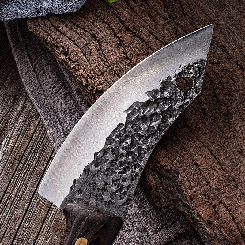 Кухонный нож для обвалки, нож для мяса, нож для мясника, деревянная ручка, уличные походные ножи, охотничий инструмент