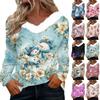 Long Sleeve Shirts For Women Cute Tops Christmas Prints Tees Blouses Casual Plus Size Basic Tops Pullover