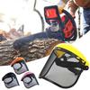 Safety Face Shield with Mesh Visor Ventilated Protective Helmet Chainsaw Safety Shield for Forestry Work Yard Work Weeding