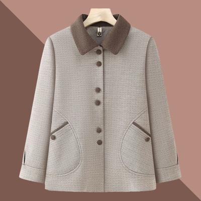 Осень и Зима Новый Стиль Сшитый   Воротник ПОЛО Пуговица Карман Мода Однотонный Свободный Универсальный Повседневный Жакет с Длинным Рукавом