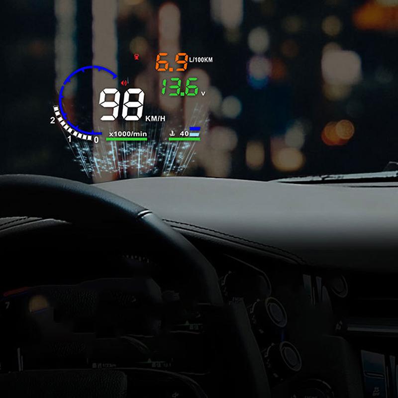 Скорость автомобиля Hud Спидометр Расход масла Температура воды Проекционный дисплей Напряжение аккумулятора OBD Проектор на лобовое стекло Грузовик