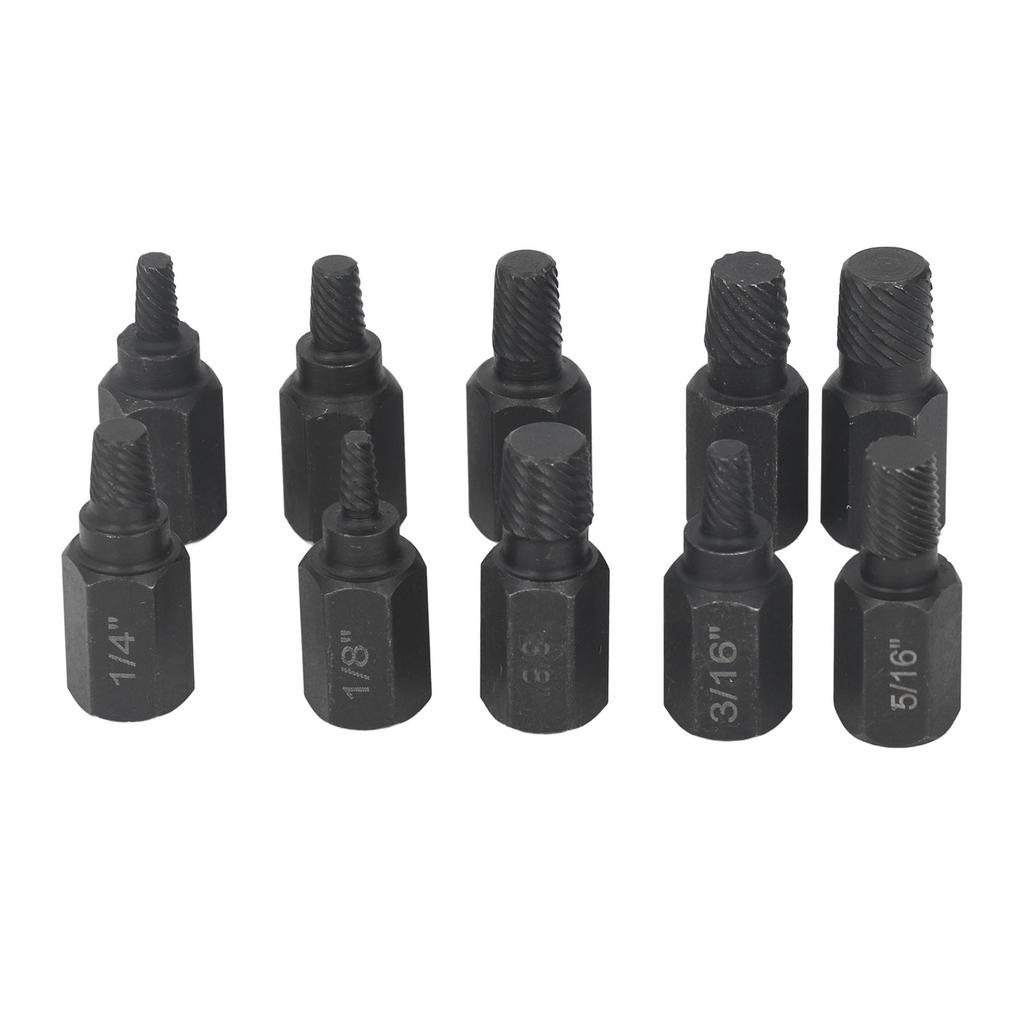 Набор экстракторов сломанных винтов 10 шт. 14 732 316 532 18 1332 38 1132 516 932 дюйма Поврежденный винт