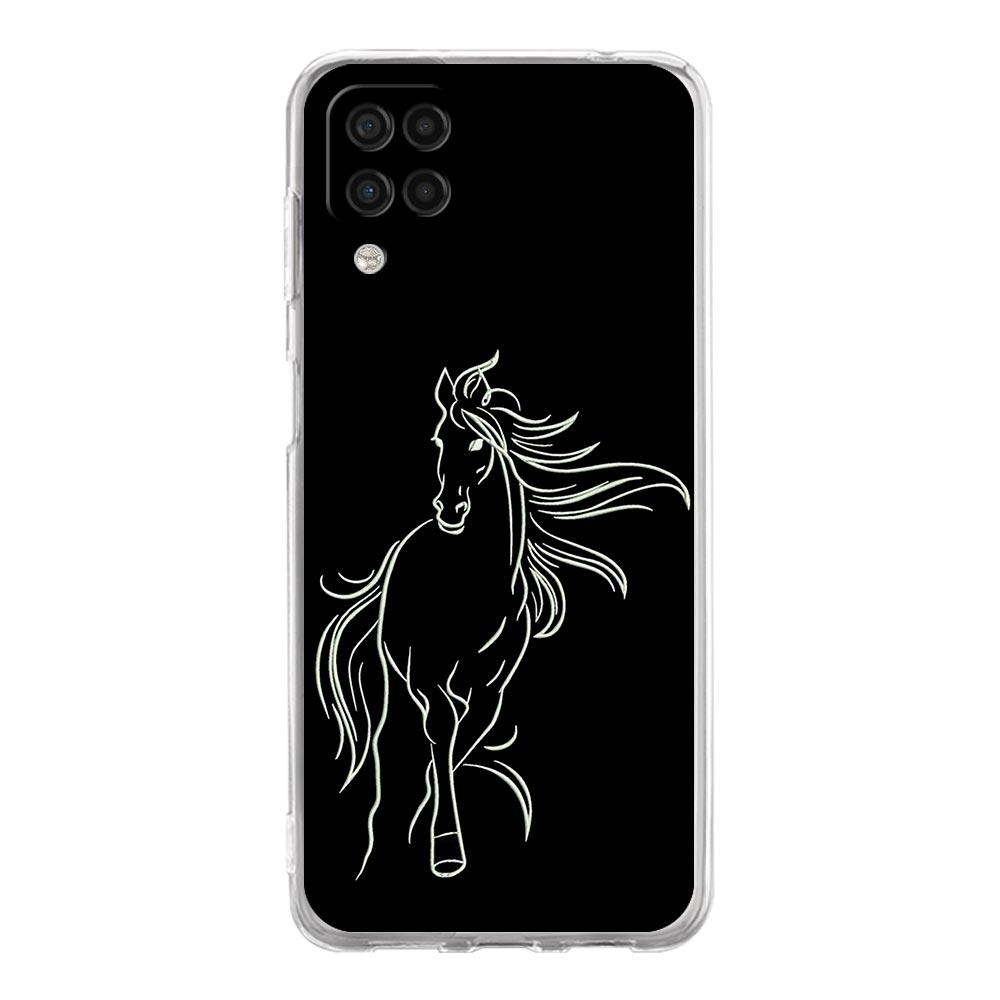Арт с животными Чехол для телефона с изображением лошади Для Samsung Galaxy A13 A33 A73 A53 A23 A51 A71 A21S A12 A31 A41 A05s A03S A15 A25 A32 5G Прозрачный чехол