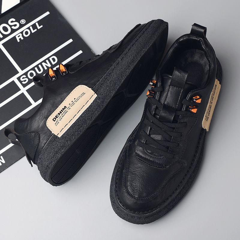 Мужские кожаные повседневные кроссовки