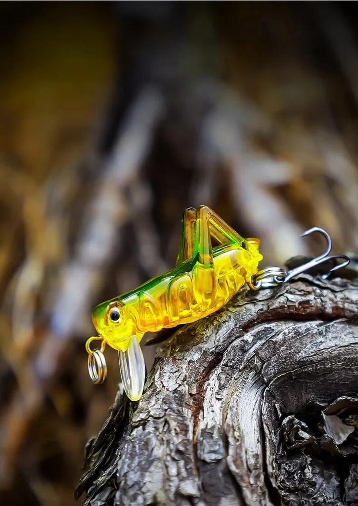 Wobbler Grasshopper Grasshopper Cicada Fishing Bait Pike Zander 4Cm