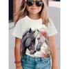 Girls' T-Shirts Summer 3d Print Fashion Short Sleeved Tops Casual T-Shirts Girls' Clothing Children T-Shirts