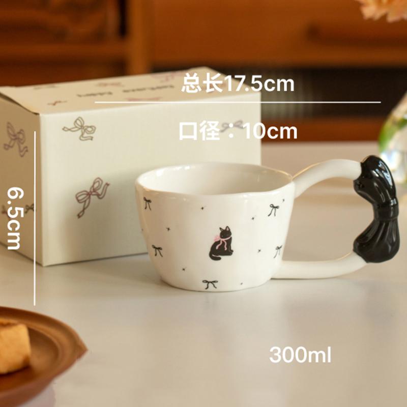 Изысканные мультяшные милые керамические кофейные чашки для домашнего завтрака, овсянки, молока, модные современные офисные кофейные чашки