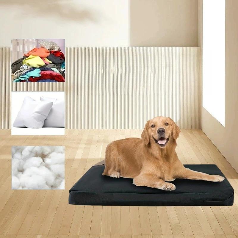 Waterproof Dog Bed Cover Removable Washable 210D Oxford Fabric Pet Mattress Protector for Crate Pad Machine Washable Only Cover
