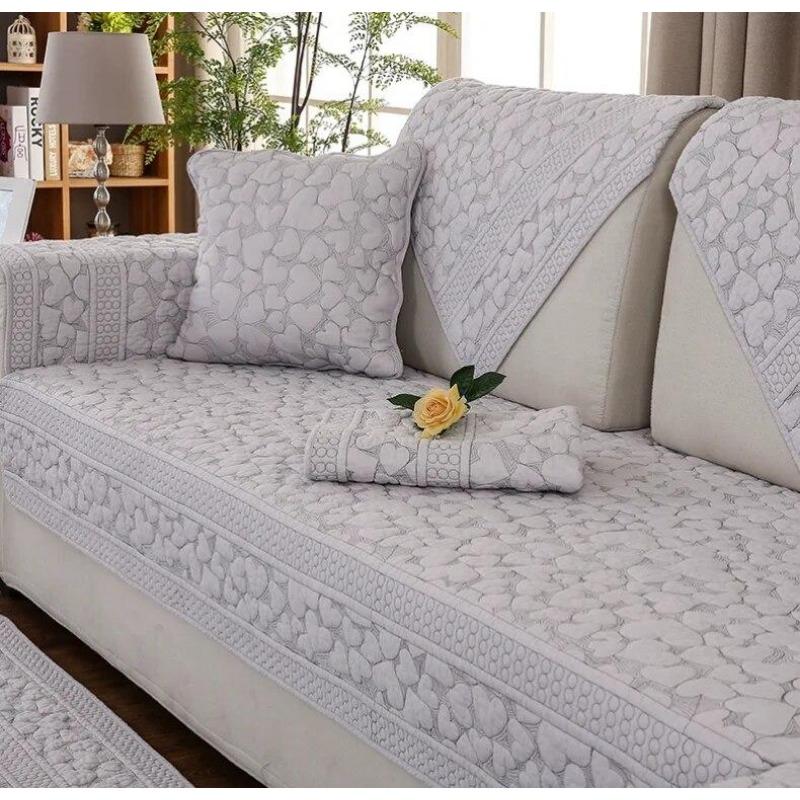 Хлопчатобумажная подушка для дивана, противоскользящее полотенце для дивана, зимнее украшение для гостиной, наволочка, толстая спинка, чехол для дивана, наволочка